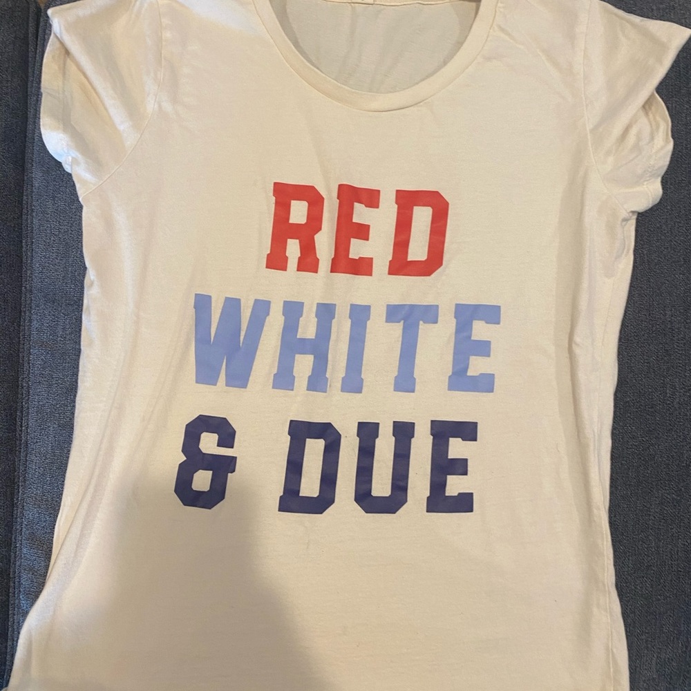 Red white and Due women’s shirt